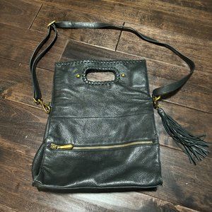 Hobo Black Leather Crossbody Bag